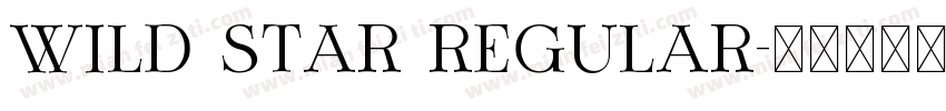 Wild Star Regular字体转换